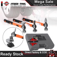 Set of 7-piece painted bronze hammer anvil, hand-held anvil