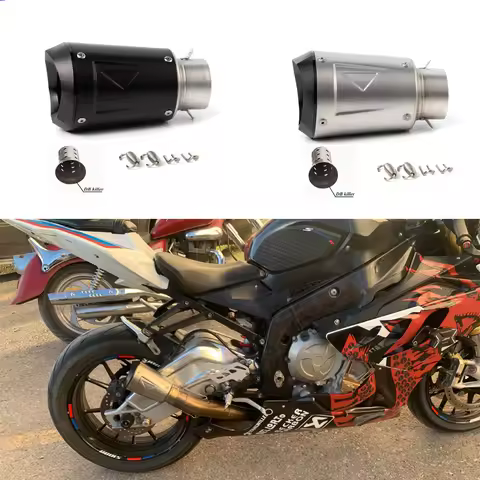 Motorcycle Exhaust Pipe Universal 51mm 60mm for Racing tubo escape escapamento de moto CBR600F MT07 