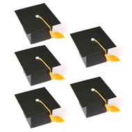 5pcs/20pcs Graduation Decoration, Scholar Cap Doctorate Cap Gift Box Candy Packaging Box With Tassel