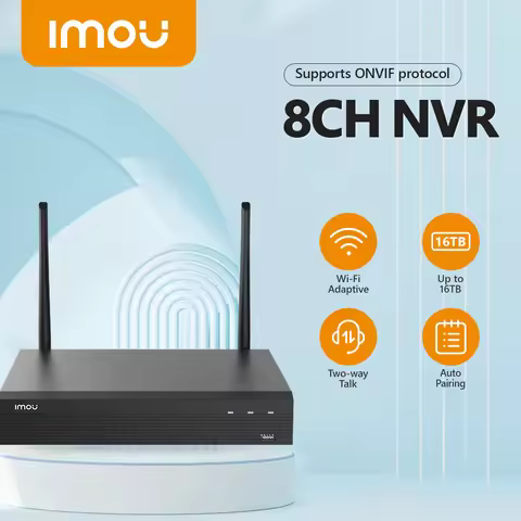 IMOU Wi-Fi Network Security System 8CH Wireless NVR 1080P Resolution Strong Metal Shell Conforms to 