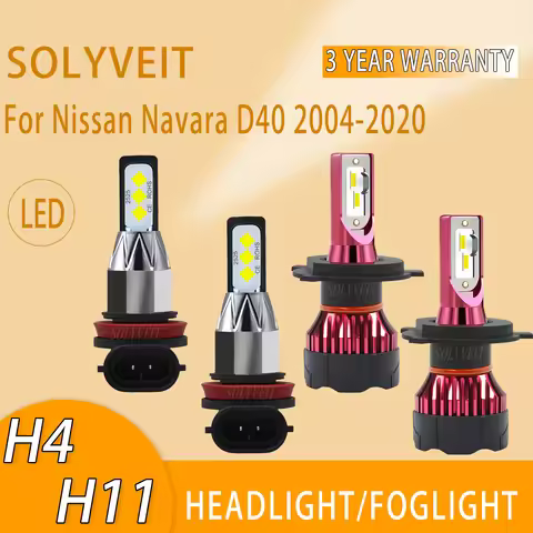Clear Illumination Shockproof Waterproof H4 H11 LED HEADLIGHT FOGLIGHT FOR Nissan Navara D40 2004-20