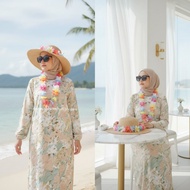 Long Dress Aloha Hawaii Beach Dress fashion Spring And Summer Floral Dress Beach Baju Pantai 🦋