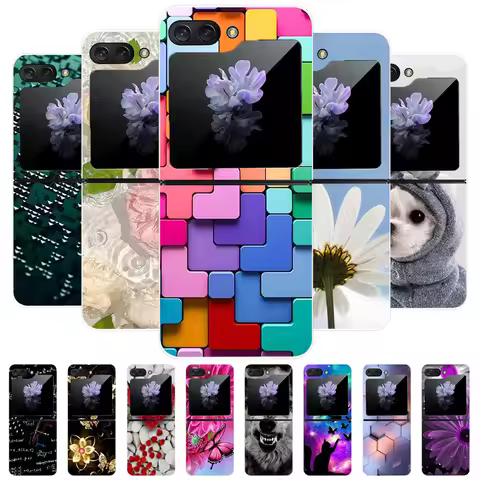 For Samsung Galaxy Z Flip5 Case Clear Phone Back Cover for Samsung Galaxy Z Flip 5 5G Cases 6.7'' ZF