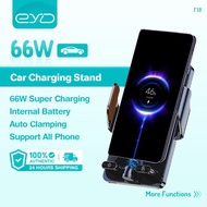 EYD F18 66W Car Wireless Charger Automatic Clamp Phone Holder For IOS Android