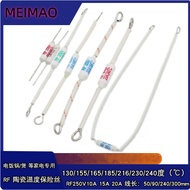 5PCS Pot Ceramic Thermal Fuse RF 250V RF250V 20A 10A 15A 130 155 165 185 216 240 230 230°C 50mm 90mm