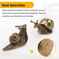 2Pcs Snail Decor Outdoor Pond Garden Snail Figurine Brass Snail Solid Snail Ornaments with Decor Eff
