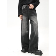 MNO.9 Jeans 001X Men's Long Large Cylindrical Shape Fed Decoration Pants Clothing Man Faded Gray