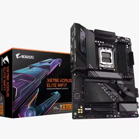 GIGABYTE X870E AORUS ELITE WIFI7 Flagship Gaming Motherboard, AM5, WiFi 7, PCIe 5.0, DDR5 High Perfo