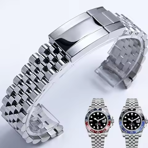 904L Stainless Steel Jubilee Bracelet Folding Oysterclasp Strap for Rolex Oyster Perpetual Dayjust 4