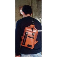 Genuine leather men's bag, genuine leather backpack.DL79