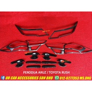 Perodua Aruz / Toyota Rush Carbon Head Lamp Cover / Tail Lamp Cover / Door Handle Cover / Inner Cove