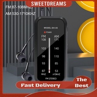 Pocket Radio Includes Headphones Portable Battery Operated Radio for Walking