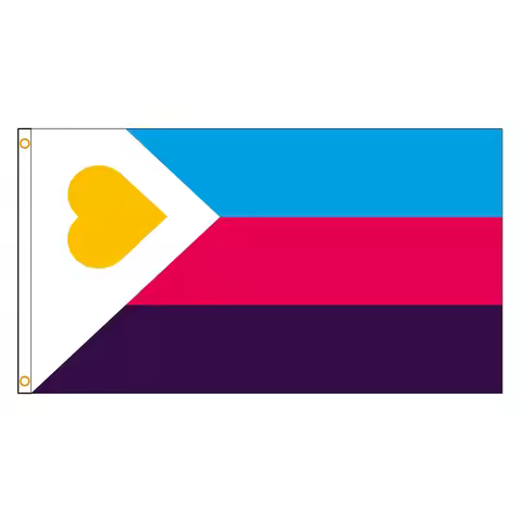 90x150cm 3x5FTS LGBTQ Polyamorous (New 2022 Version) Pride Flags Blue Gay Man Transgender Rainbow Ba