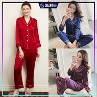 READY STOCK Baju Tidur Perempuan Wanita Sutera Uniseks Selesa Pakaian Tidur - PANDORA