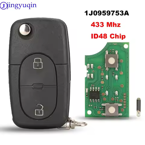 jingyuqin 2B Remote Car Key Keyless For VW Volkswagen Golf MK4 Passat 1998 1999 2000 2001 1J0959753A