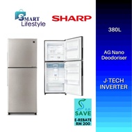 《Save 4.0》Sharp 380L Folio 2 Door Fridge Inverter SHP-SJ3822MSS (380L)