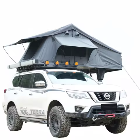 Waterproof Sunshade Folding Roof Top Car Family Camping Outdoor Tent with Awning Annex Room Roof Ten