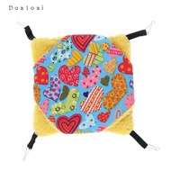 Dualoai Hamster Bedding Chinchilla Cage Accessories Hammock Hamster House Toys for Small Animal Squi