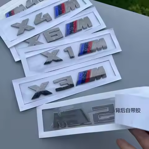 5.5cm for M logo new gray ABS sticker trunk badge for BMW X1M X2M X3M X4M X5M X6M X7M M1M2M3M4M5M6M7