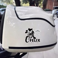 SGLink FELIX FELIX Cat Hollow Cartoon Car Sticker Retro Car Sticker Trendy Unique Electric Car FELIX