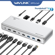 WAVLINK Thunderbolt 4 Docking Station 8K Triple 4K Display 13 In 1 Laptop Dock for TBT 4/3 PC 40 Gbp