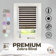 KKC PREMIUM KOREA ZEBRA BLINDS Custom 8ft Height/Curtain Blinds/Bidai Tingkap Modern Zebra/Premium Q