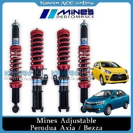 Mines Japan Adjustable High Low Bodyshift Spring Soft Hard (2 steps)Perodua Axia Bezza