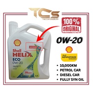 ORIGINAL PASARAN MALAYSIA SHELL HELIX ECO 0W20 FULLY SYNTHETIC ENGINE OIL 3.5L