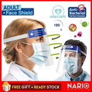 NARIO [ CLEAR STOCK ] Face Shield Protector High Definition Face Cover Face Screen Anti-fog Masks Head Guard防护面罩