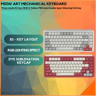 MIIIW ART Mechanical Keyboard Three-mode 83-key Z830 G Yellow PRO Axis Double-layer Silencing Full-k