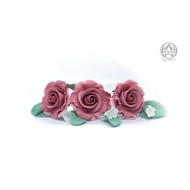 A Gumpaste Flower READY STOCK Roses (S) Cake Topper / Bunga Hiasan Kek / Bunga Gum paste / Sugar flo