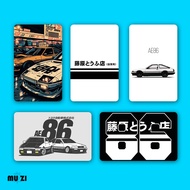 Initial D TnG Card STICKER NFC STICKER Waterproof Thick Hard Material Initial D Touch n Go Card STICKER 头文字D TnG贴纸