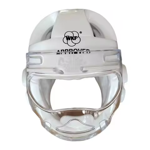WKF Karate Helmet Head Guard White Adult children Karate Helmet Kickboxing Taekwondo Headgear Man Wo