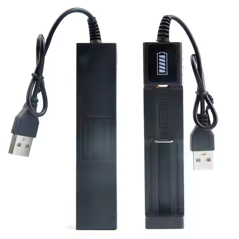 Battery Charger 1 Slot 18650 USB Universal Smart Quick Battery Rechargeable Lithium Battery Charger 