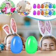 Colorful Fillable Plastic Easter Eggs - Assorted Colors Eggs Hunt Props Packaging Box Easter Y2d2