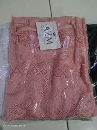outer cardigan brokat malika Lace premium lengan ruffle