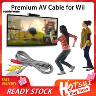  Premium Av Cable for Wii Av Data Cable High Definition Av Cable for Wii/wii-u Red White Yellow Connectors Hd-compatible Tv Support Audio Video Cord for Gaming Console