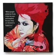 Hideto Matsumoto #1 ฮิเดะ Hide วง ‎X Japan ฮิเดโตะ มัตสึโมโตะ รูปภาพ​ติด​ผนัง​ pop art กรอบรูป คำคม 