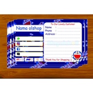 Online shop stickers can be given your name