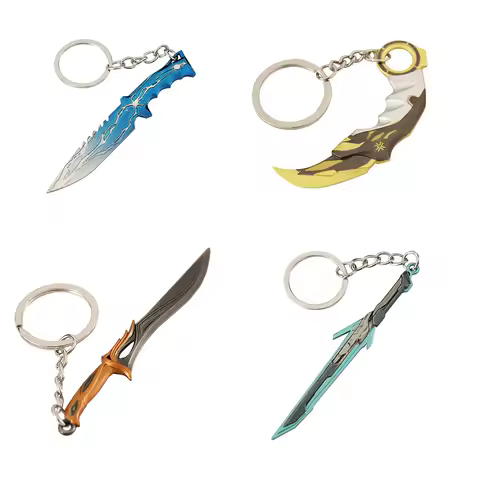 Valorant Neo Frontier Model Smite Knife Keychains CSGO Champions 2021 Karambit Sovereign Sword Model