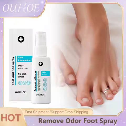 Foot Deodorant Spray Perfume Anti Cracking Nail Feet Odor Care Moisturizing Repairing Shoe Freshener