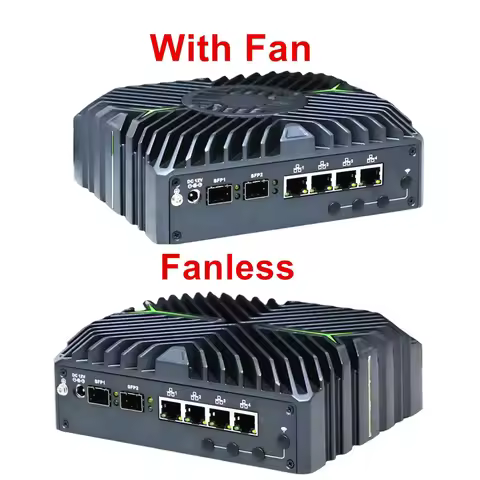 2x10G SFP Topton 12th Gen Fanless Firewall PC 4x2.5G NICs Intel i7 1255U i5 1235U Industrial Mini PC