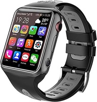 JUSHZ Smart Watch for Men Smart Watches for Women Smartwatch for Kids with Call Function Child 4G Video Call WiFi Internet Available GPS, Black, 47.5x40x15mm, strap