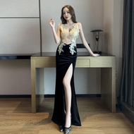 Night Club Dress Temperament Sexy Lace Slimmer Look Long Technician Work Clothes Night Club Evening 
