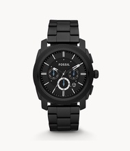 Jam Tangan Lelaki Fossil FS4552IE Machine Chronograph Black Stainless Steel