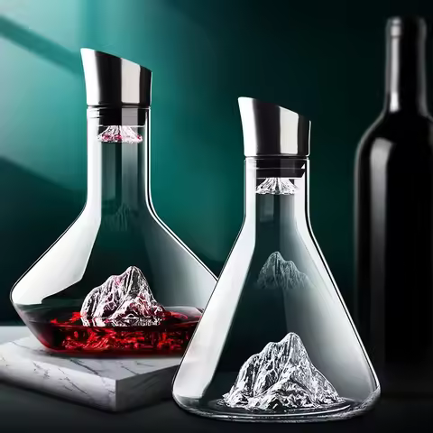 1500ML Whiskey Decanter Wine Decanter Lead-free Crystal Glass Creative Quick Decanter Pot Red Wine G