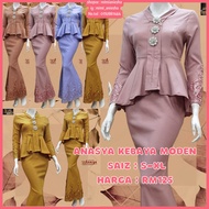 Baju Raya 2023 Anasya Kebaya Moden ️ Baju Peplum Kembang Payung Baju Kurung Peplum Dress Baju Lace B