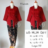 Alia Maroon kutubaru Set
