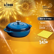 Lodge - Blue enamel coated cast iron pot - 2.8L