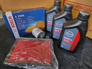 น้ำมันเครื่อง Nissan 5w30 สังเคราะห์ 100% แท้ศูนย์ จำนวน 3 ลิตร +กรองน้ำมันเครื่องแท้ +กรองอากาศ Bos